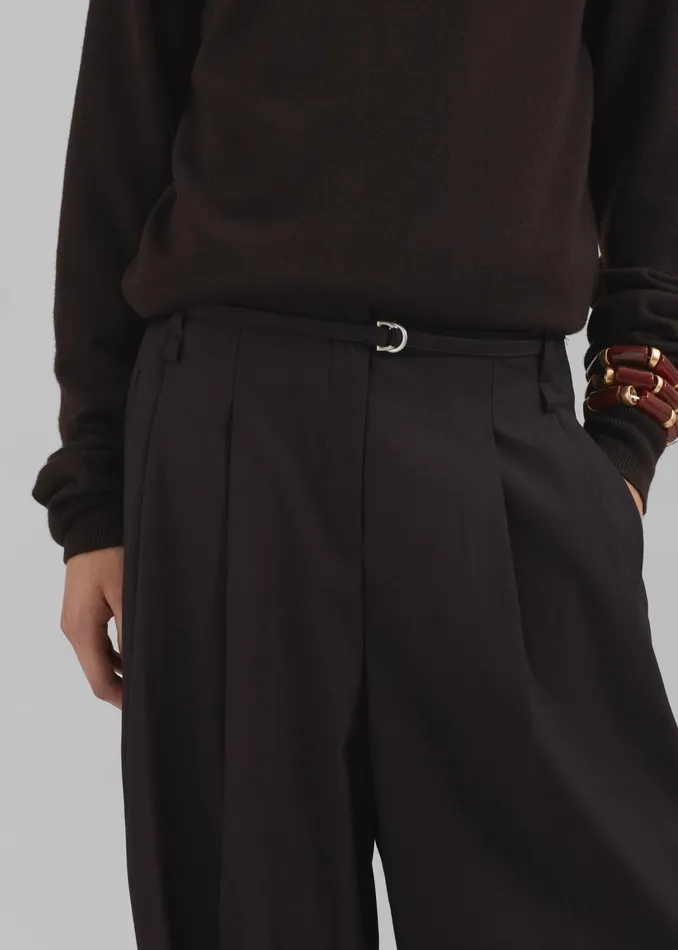 The Frankie Shop Bottoms Loma Pintuck Trousers 8211 Brown 8211 Women