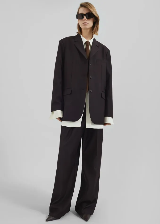 The Frankie Shop Bottoms Loma Pintuck Trousers 8211 Brown 8211 Women