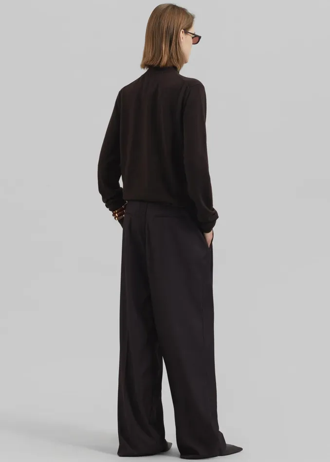 The Frankie Shop Bottoms Loma Pintuck Trousers 8211 Brown 8211 Women
