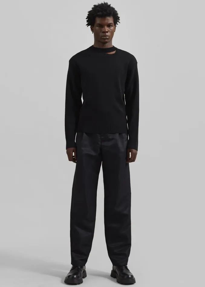 The Frankie Shop Bottoms Louis Gabriel Nouchi StraightLeg Smoking Polyamide Trousers 8211 Black 8211 Men