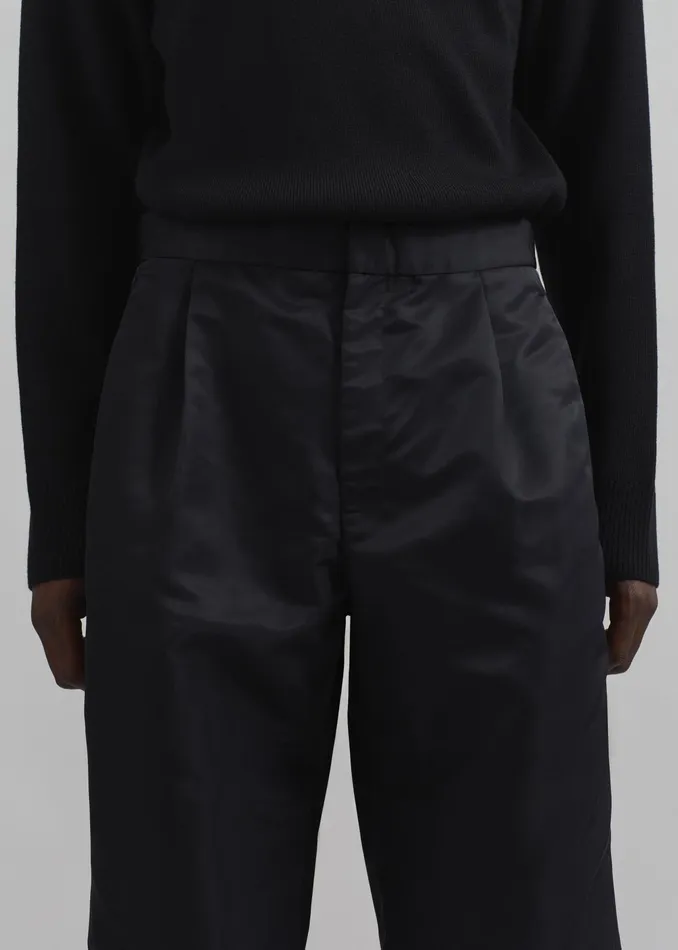 The Frankie Shop Bottoms Louis Gabriel Nouchi StraightLeg Smoking Polyamide Trousers 8211 Black 8211 Men