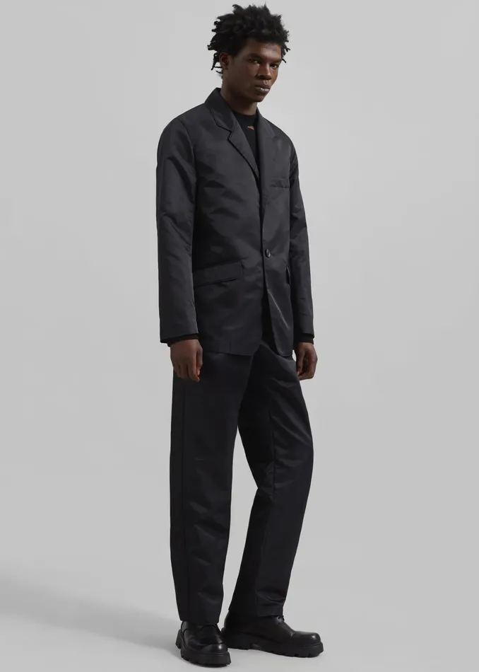 The Frankie Shop Bottoms Louis Gabriel Nouchi StraightLeg Smoking Polyamide Trousers 8211 Black 8211 Men