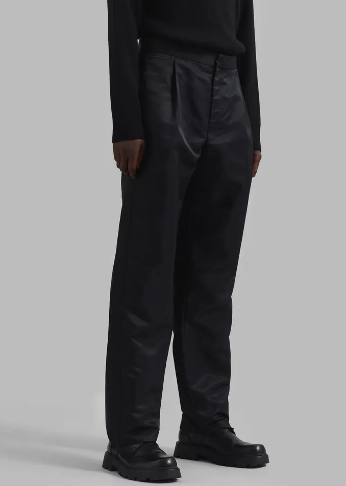 The Frankie Shop Bottoms Louis Gabriel Nouchi StraightLeg Smoking Polyamide Trousers 8211 Black 8211 Men