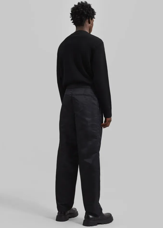 The Frankie Shop Bottoms Louis Gabriel Nouchi StraightLeg Smoking Polyamide Trousers 8211 Black 8211 Men