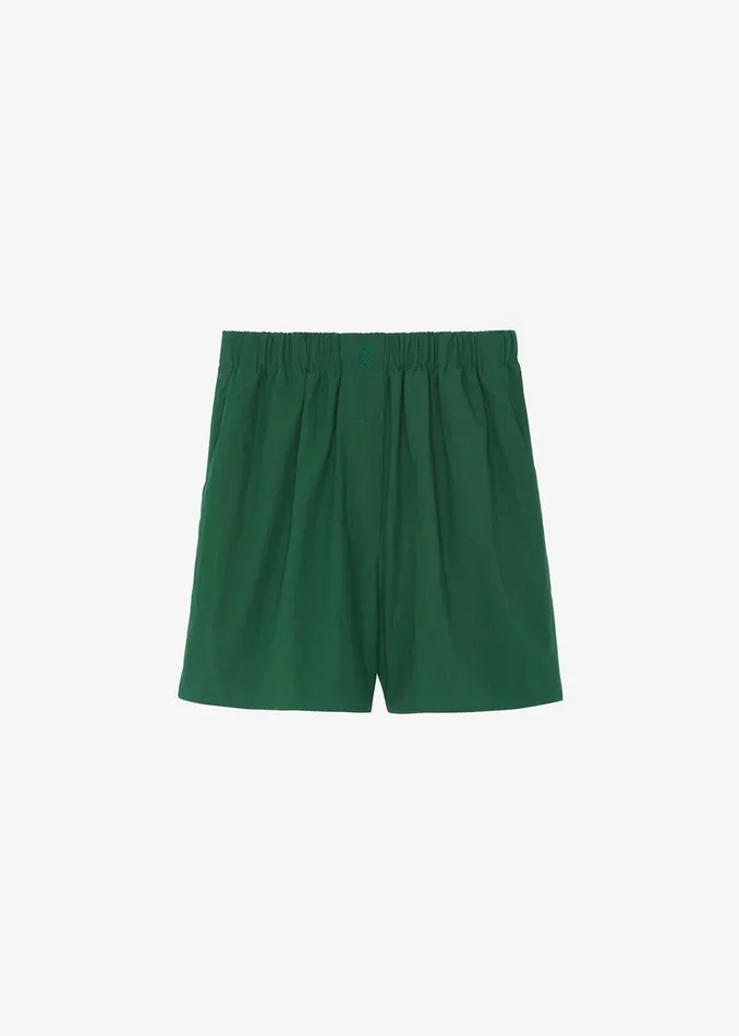 The Frankie Shop Bottoms Lui Organic Cotton Boxer Short 8211 Hunter Green 8211 Women