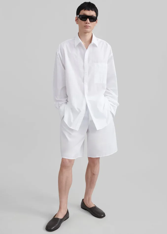 The Frankie Shop Bottoms Matthias Boxer Bermuda Shorts 8211 White 8211 Men