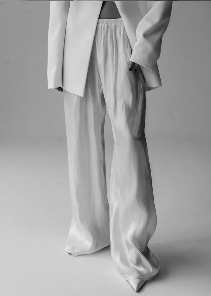 The Frankie Shop Bottoms Mika Wide Pants 8211 White 8211 Women