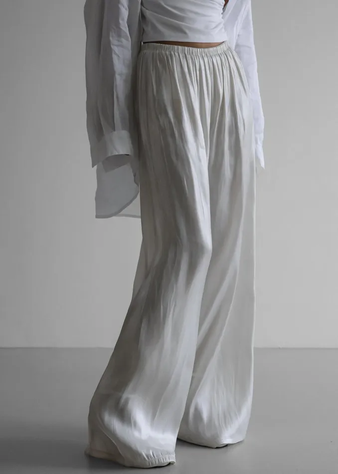The Frankie Shop Bottoms Mika Wide Pants 8211 White 8211 Women