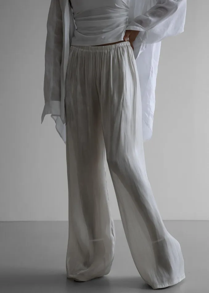 The Frankie Shop Bottoms Mika Wide Pants 8211 White 8211 Women
