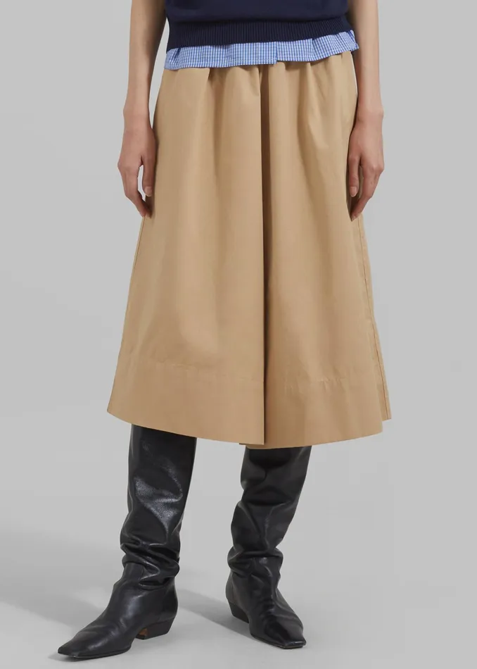 The Frankie Shop Bottoms Nia Cropped Wide Pants 8211 Beige 8211 Women