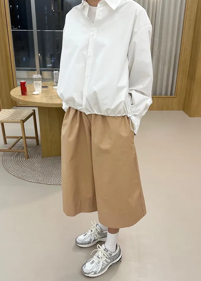 The Frankie Shop Bottoms Nia Cropped Wide Pants 8211 Beige 8211 Women