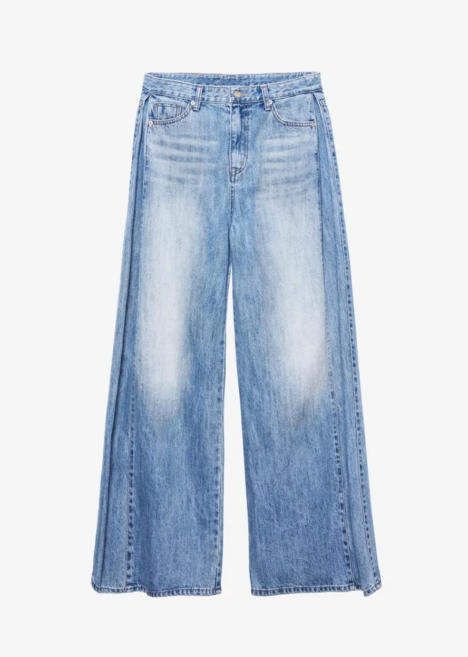 The Frankie Shop Bottoms Oakley Wide Leg Jeans 8211 Blue Wash 8211 Women