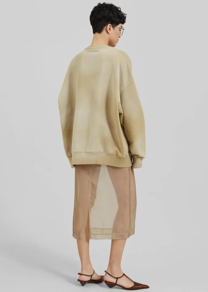 The Frankie Shop Bottoms Peri Sheer Midi Skirt 8211 Desert Sand 8211 Women