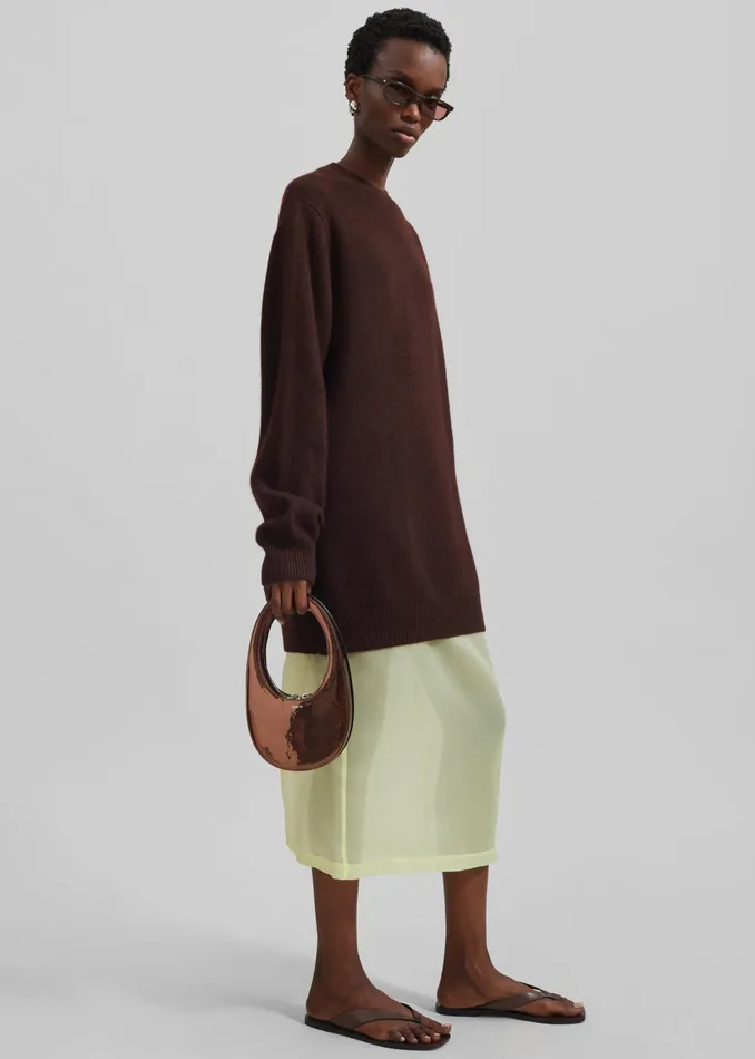 The Frankie Shop Bottoms Renna Organza Midi Skirt 8211 Yellow 8211 Women