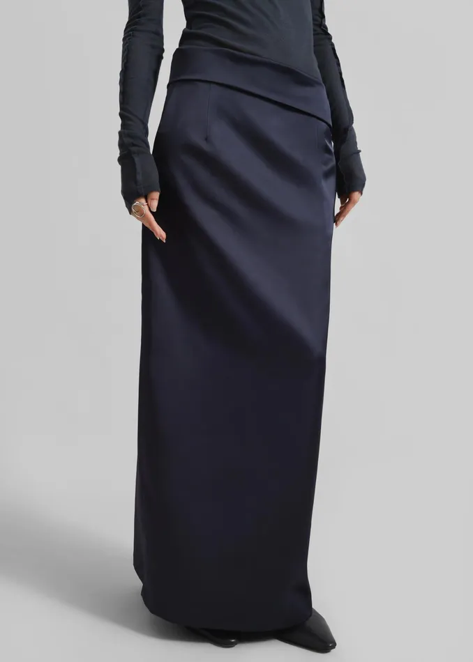 The Frankie Shop Bottoms Rhone Skirt 8211 Navy 8211 Women