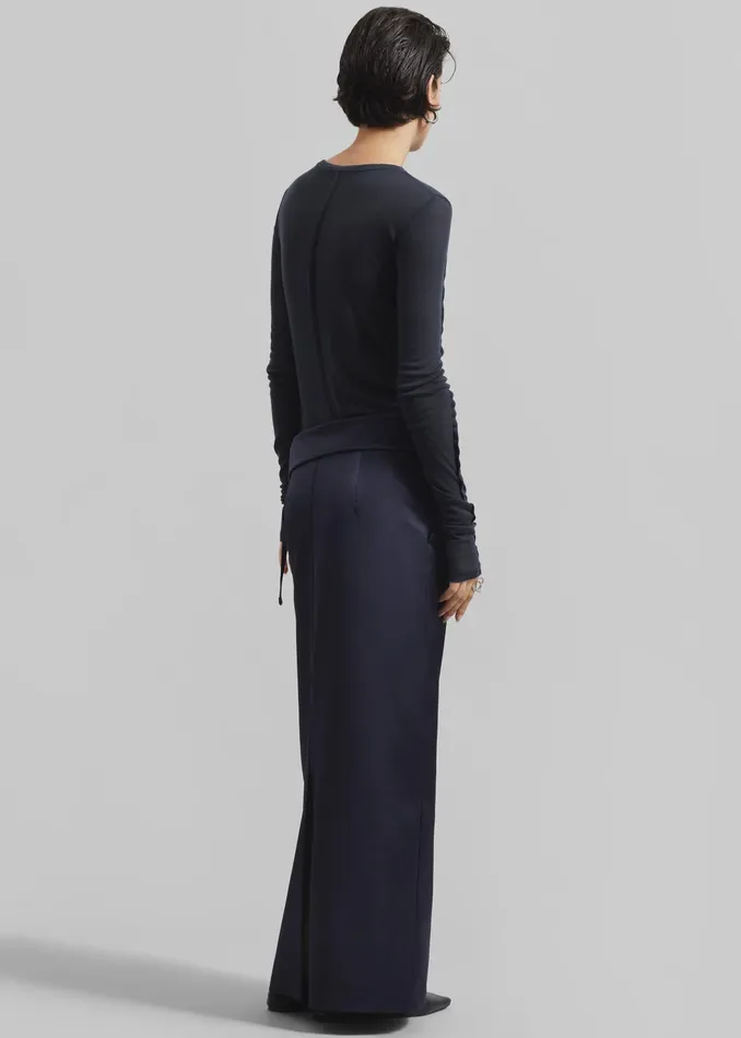 The Frankie Shop Bottoms Rhone Skirt 8211 Navy 8211 Women