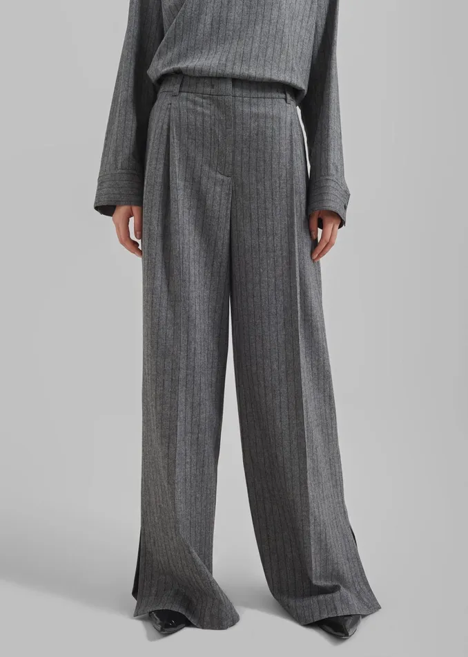 The Frankie Shop Bottoms The Garment Tilda Pants 8211 GreyBlack Stripe 8211 Women The Frankie Shop Bottoms The Garment Tilda Pants 8211 GreyBlack Stripe 8211 Women