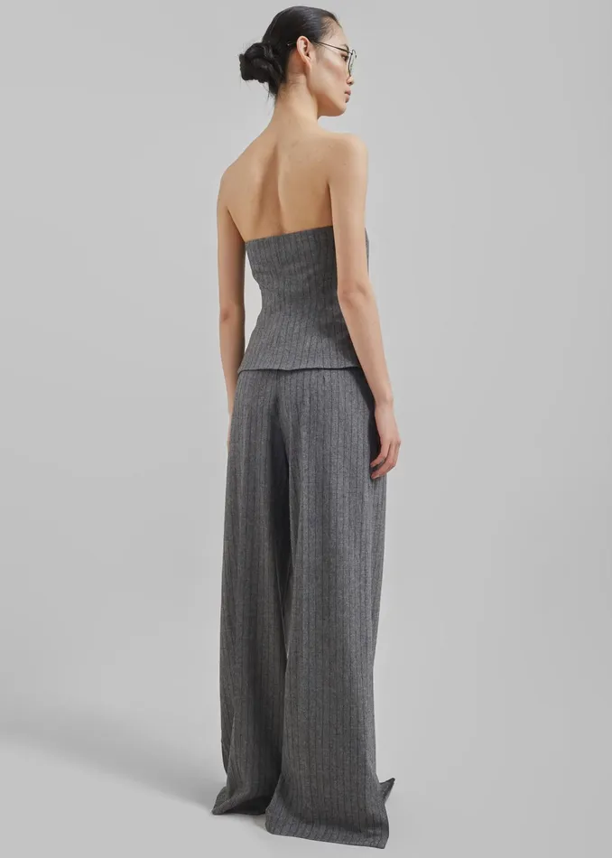 The Frankie Shop Bottoms The Garment Tilda Pants 8211 GreyBlack Stripe 8211 Women