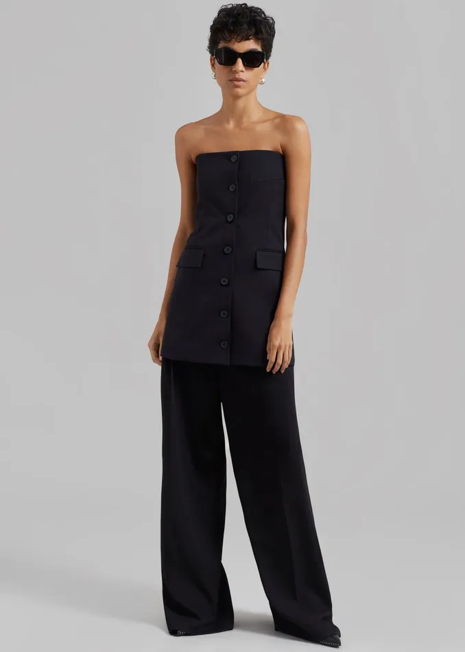 The Frankie Shop Dresses Cyniah Strapless Vest 8211 Black 8211 Women