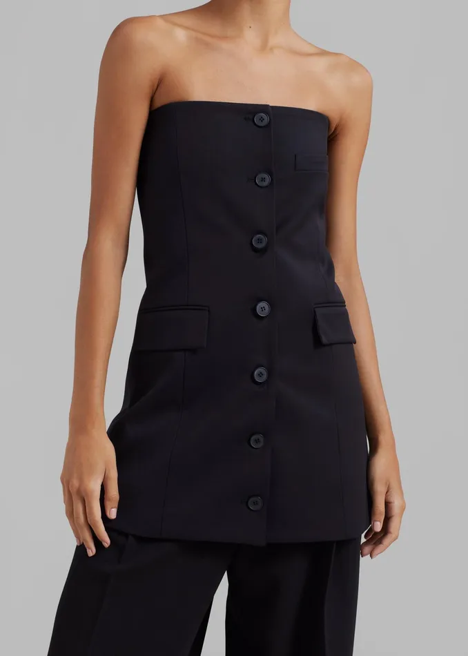 The Frankie Shop Dresses Cyniah Strapless Vest 8211 Black 8211 Women
