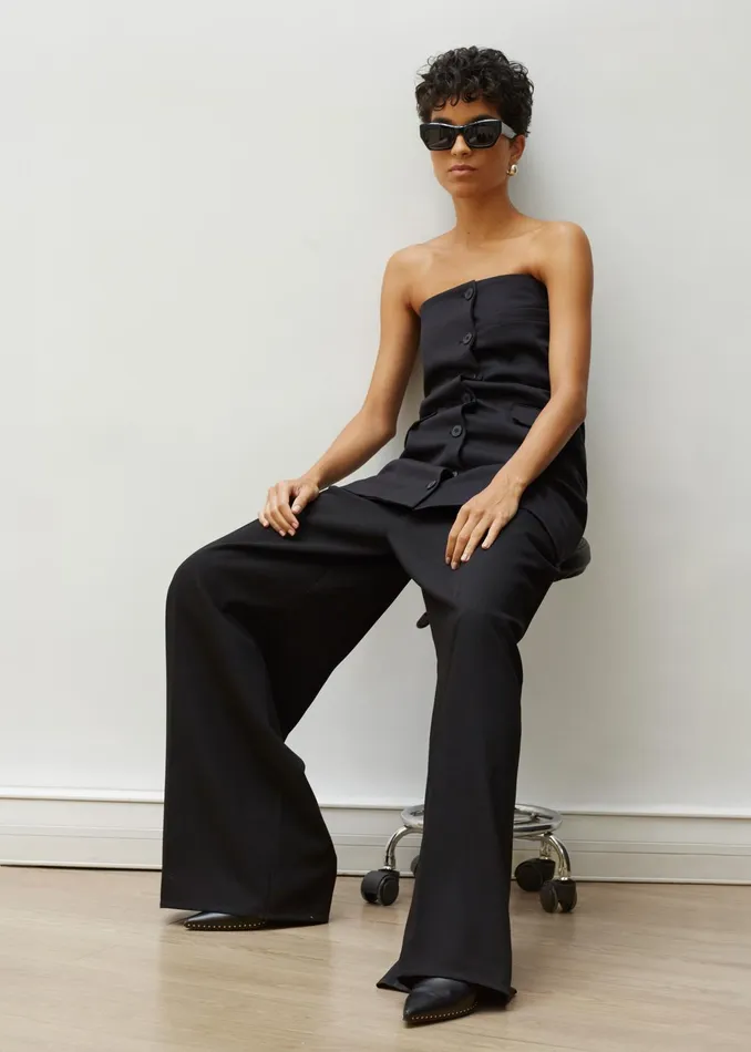 The Frankie Shop Dresses Cyniah Strapless Vest 8211 Black 8211 Women