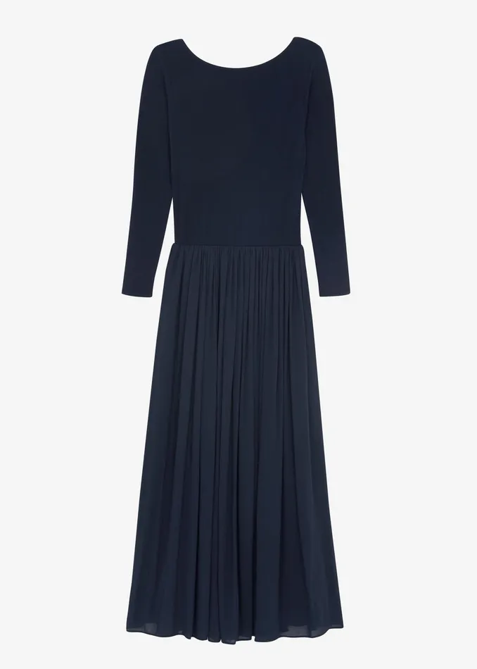 The Frankie Shop Dresses Odette Gathered Skirt Maxi Dress 8211 Navy 8211 Women