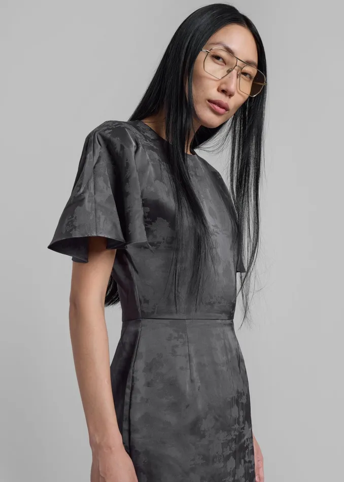 The Frankie Shop Dresses Rotate Short Sleeve Mini Dress 8211 Gray Print 8211 Women The Frankie Shop Dresses Rotate Short Sleeve Mini Dress 8211 Gray Print 8211 Women