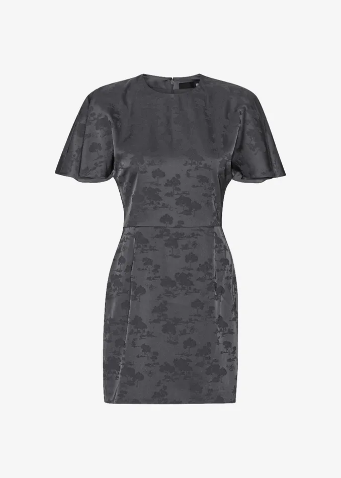 The Frankie Shop Dresses Rotate Short Sleeve Mini Dress 8211 Gray Print 8211 Women
