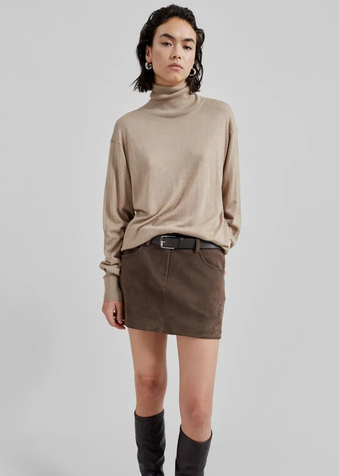 The Frankie Shop Knitwear By Malene Birger Mohsen Turtleneck 8211 Nomad 8211 Women The Frankie Shop Knitwear By Malene Birger Mohsen Turtleneck 8211 Nomad 8211 Women