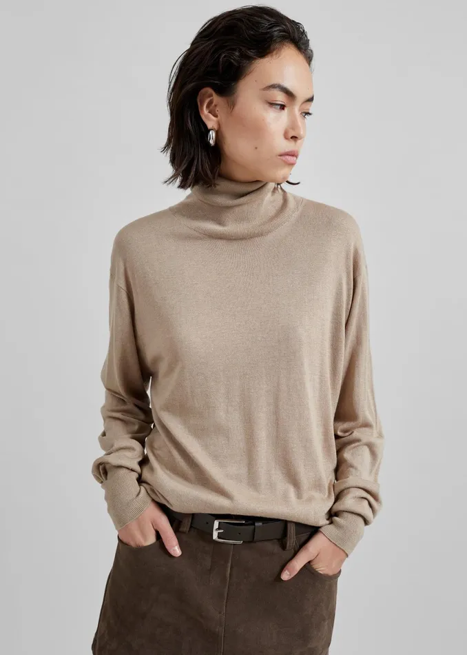 The Frankie Shop Knitwear By Malene Birger Mohsen Turtleneck 8211 Nomad 8211 Women