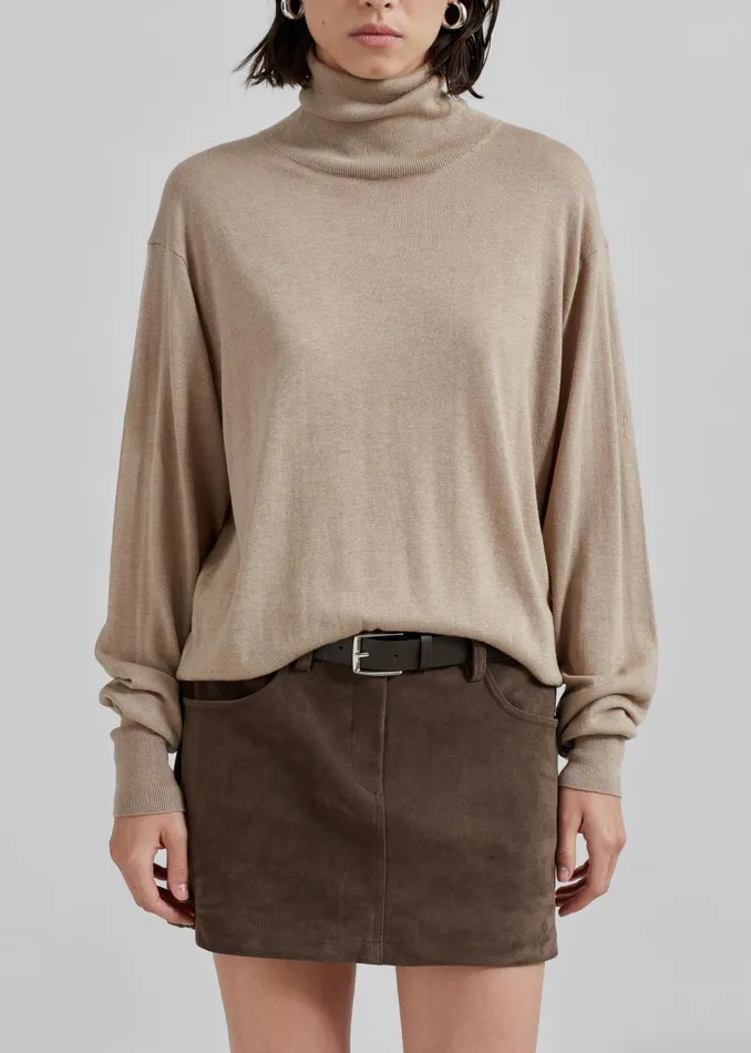 The Frankie Shop Knitwear By Malene Birger Mohsen Turtleneck 8211 Nomad 8211 Women