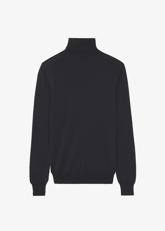 The Frankie Shop Knitwear Eve Thin Turtleneck Sweater 8211 Dark Grey Melange 8211 Women