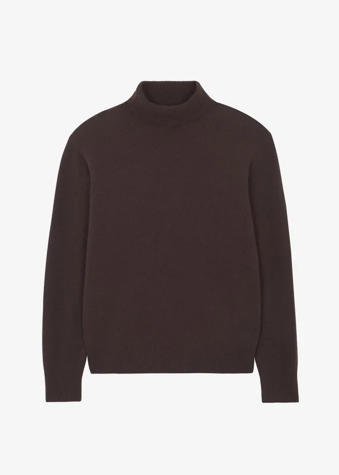The Frankie Shop Knitwear Ines Thin Padded Turtleneck 8211 Brown 8211 Women