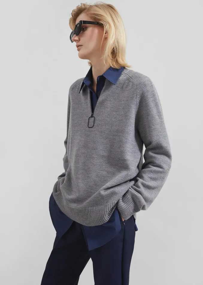 The Frankie Shop Knitwear Jw Anderson Wire Puller Jumper 8211 Dark Grey 8211 Women The Frankie Shop Knitwear Jw Anderson Wire Puller Jumper 8211 Dark Grey 8211 Women