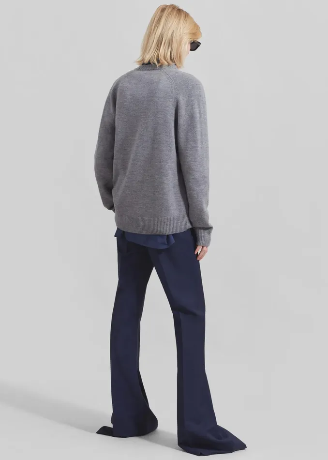 The Frankie Shop Knitwear Jw Anderson Wire Puller Jumper 8211 Dark Grey 8211 Women