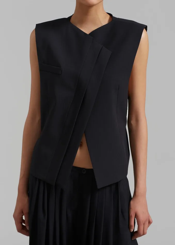 The Frankie Shop Outerwear Ashton Cross Vest 8211 Black 8211 Women