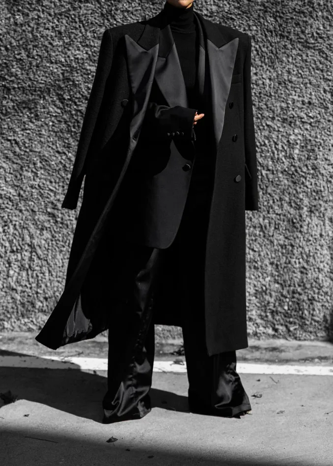 The Frankie Shop Outerwear Bryce Oversized Coat 8211 Black 8211 Women