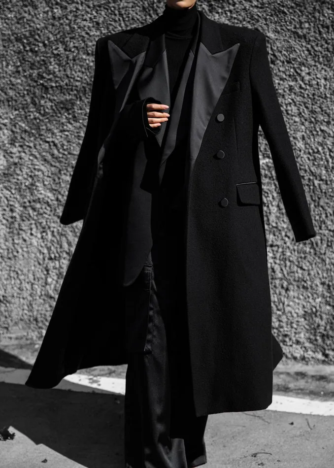 The Frankie Shop Outerwear Bryce Oversized Coat 8211 Black 8211 Women