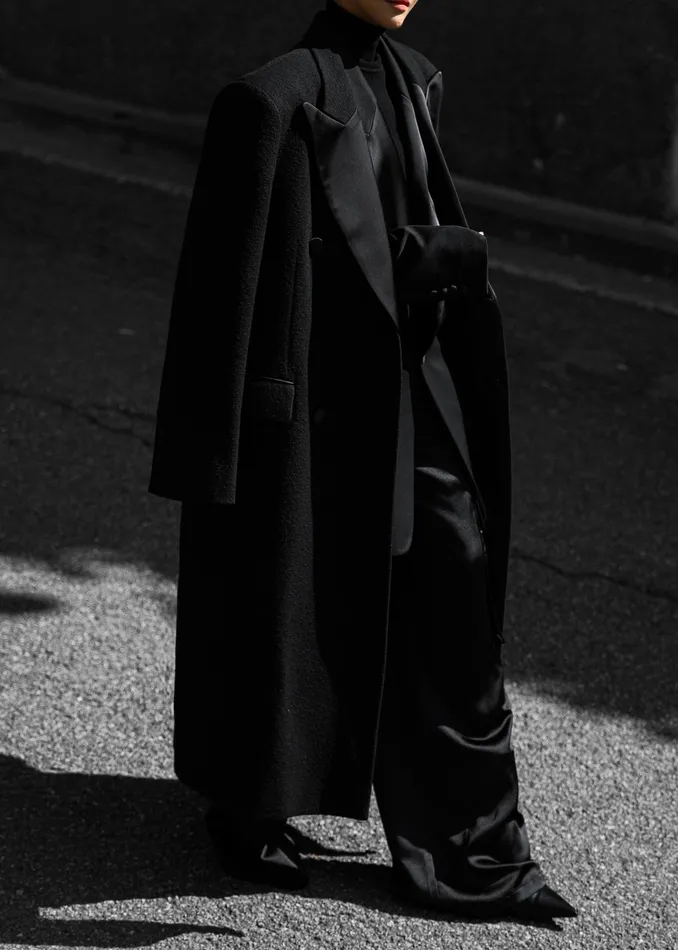 The Frankie Shop Outerwear Bryce Oversized Coat 8211 Black 8211 Women