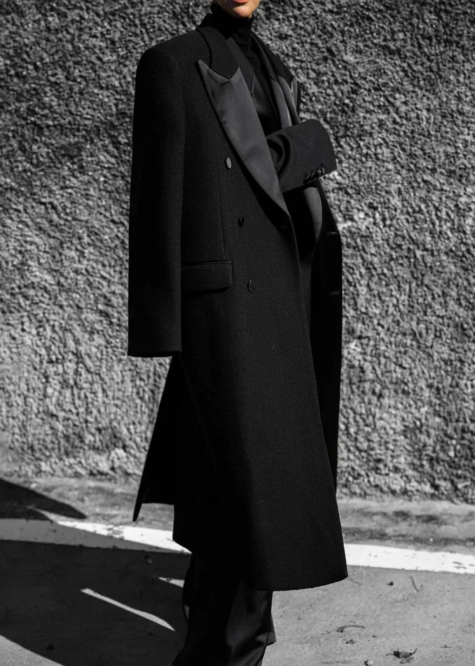 The Frankie Shop Outerwear Bryce Oversized Coat 8211 Black 8211 Women