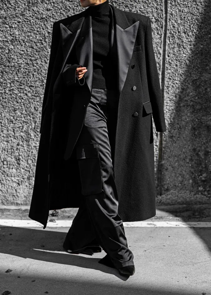 The Frankie Shop Outerwear Bryce Oversized Coat 8211 Black 8211 Women