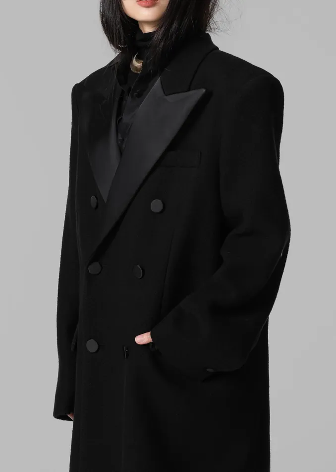 The Frankie Shop Outerwear Bryce Oversized Coat 8211 Black 8211 Women