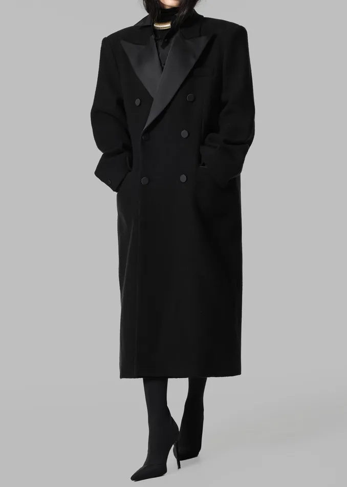 The Frankie Shop Outerwear Bryce Oversized Coat 8211 Black 8211 Women