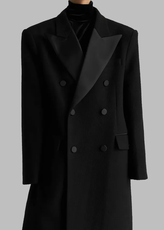 The Frankie Shop Outerwear Bryce Oversized Coat 8211 Black 8211 Women