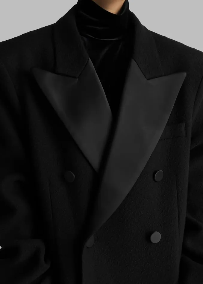 The Frankie Shop Outerwear Bryce Oversized Coat 8211 Black 8211 Women