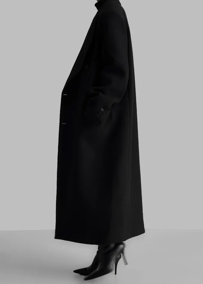 The Frankie Shop Outerwear Bryce Oversized Coat 8211 Black 8211 Women
