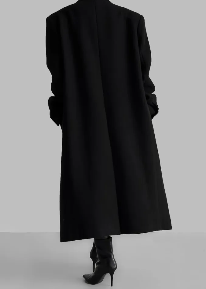 The Frankie Shop Outerwear Bryce Oversized Coat 8211 Black 8211 Women