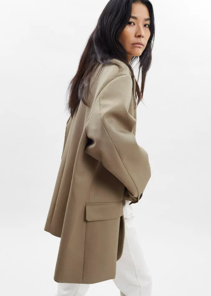 The Frankie Shop Outerwear Frankie Oversized Boyfriend Blazer 8211 Desert Taupe 8211 Women