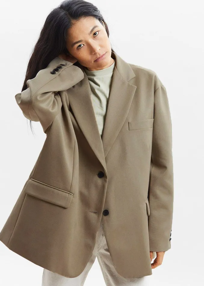 The Frankie Shop Outerwear Frankie Oversized Boyfriend Blazer 8211 Desert Taupe 8211 Women