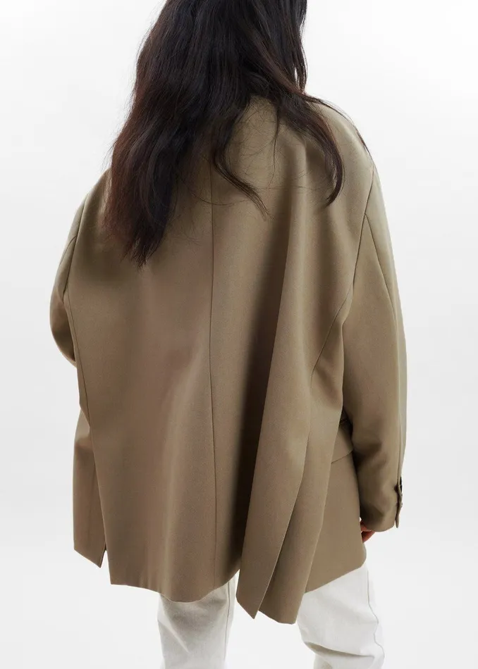 The Frankie Shop Outerwear Frankie Oversized Boyfriend Blazer 8211 Desert Taupe 8211 Women